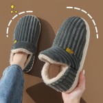 Cozy Solid Color Platform Plush Slippers - Non-slip Winter Home Shoes