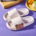 Cartoon Decor Pillow Slides, Soft Sole Platform Slip On EVA Shower Slides, Non-slip Summer Beach Slides